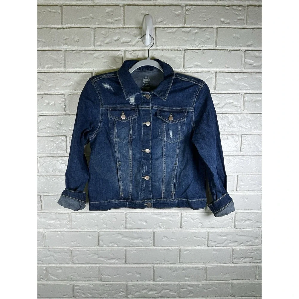 Wonder Nation Girls Size XL 14-16 Y2K Blue Denim Jean‎ Jacket
